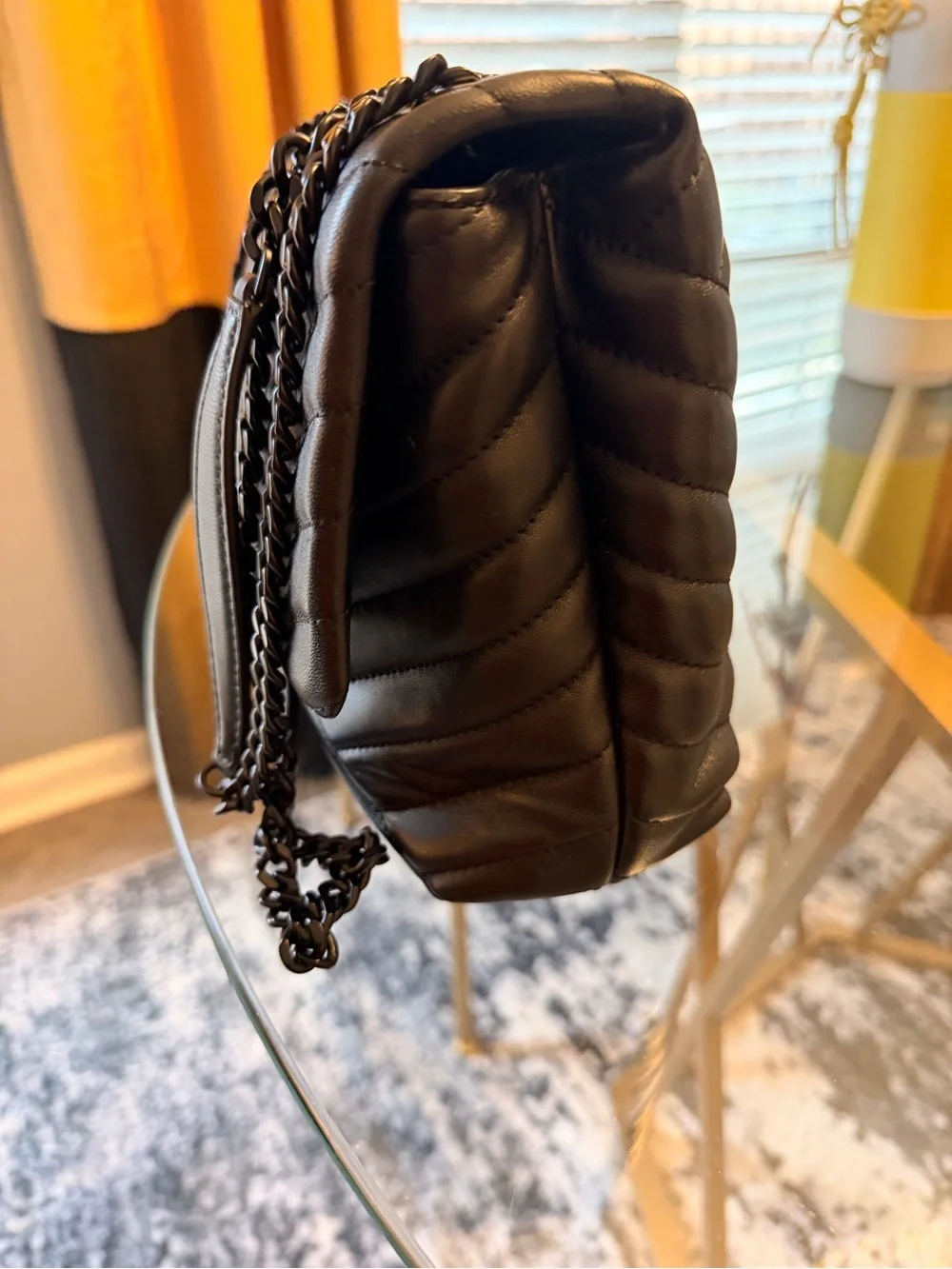 Tory Burch Black Quilted Chain Crossbody Bag